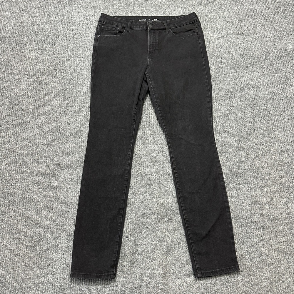 Old Navy Pop Icon Womens Skinny Jeans Size‎ 12 Black Mid Rise